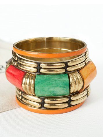 Brass & Bone Bracelet Set