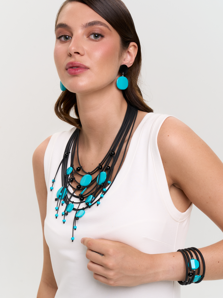 Necklace "Turquoise Drops"