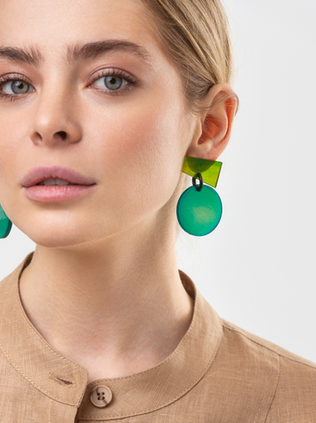 Colored Horn Earrings