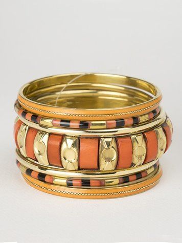 Brass & Bone Bracelet Set