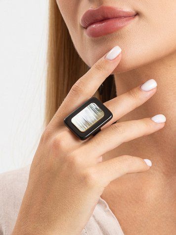 Buffalo Horn Rectangular Ring