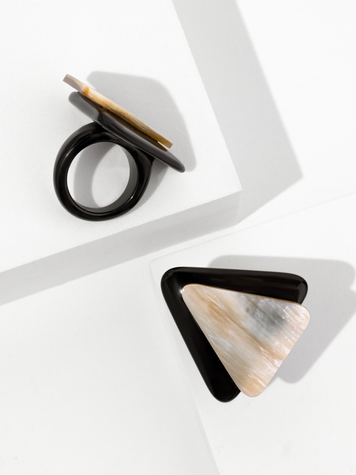 Buffalo Horn Triangle Ring
