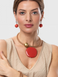 Resin Necklace &laquo;Coral Gold&raquo;