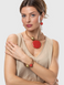 Resin Necklace &laquo;Coral Gold&raquo;