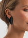 Black Mango Wood Triangle Stud Earrings
