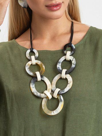 Buffalo Horn Chain Necklace