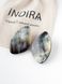 Buffalo Horn Stud Earrings in Irregular Drop Design