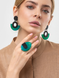 Ring made of colored horn "Wave Petal", Orange