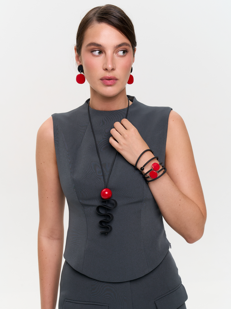 Pendant &ldquo;Red Wave&rdquo;