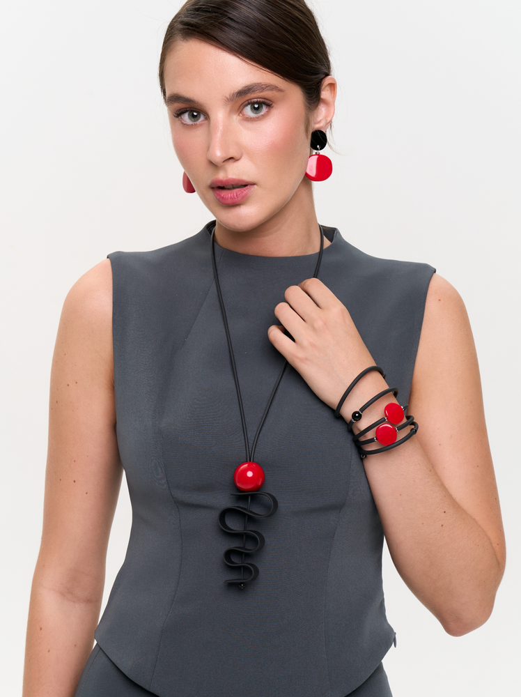 Pendant &ldquo;Red Wave&rdquo;