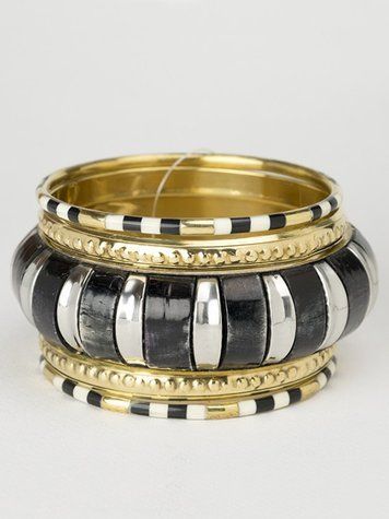 Brass & Bone Bracelet Set