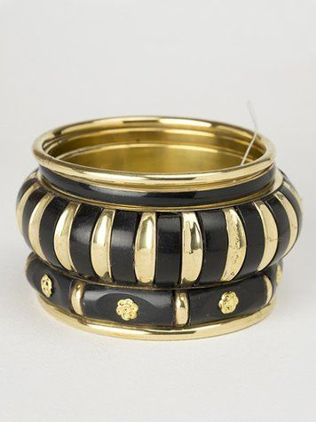 Brass & Bone Bracelet Set