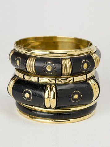 Brass & Bone Bracelet Set
