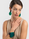 Colored Horn Earrings "Sea Facets"