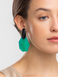 Colored Horn Earrings "Sea Facets"