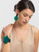 Colored Horn Earrings "Sea Facets"