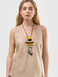 Buffalo Horn and Resin Pendant Necklace