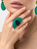 Ring made of colored horn, Orange