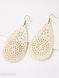 Bone Earrings, White