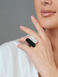 Buffalo Horn Double Plate Ring