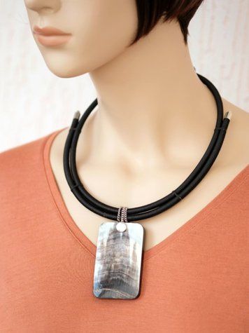 Buffalo Horn Pendant Necklace