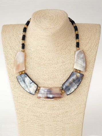 Buffalo Horn Bib Necklace