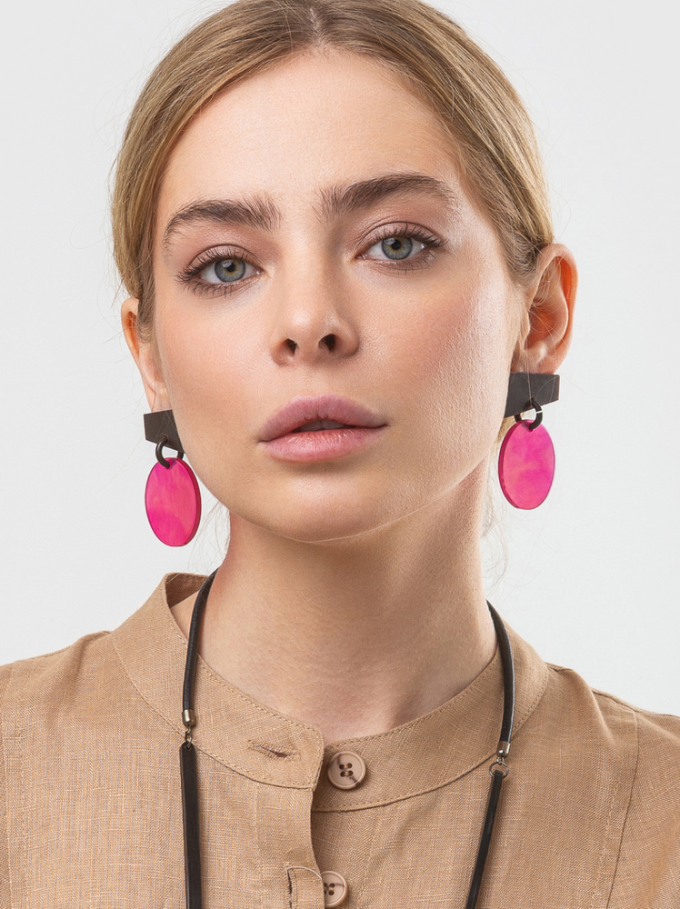 Colored Horn Earrings